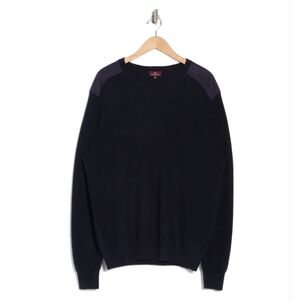 Bruno Magli Merino Wool Sweatshirt Navy RETAIL $295